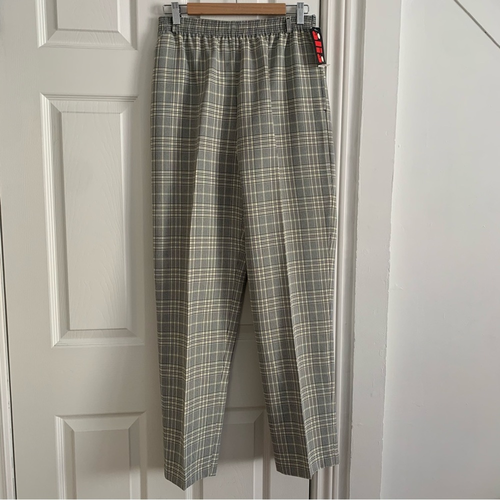 NWT Vintage Alia Plaid High Rise Trouser Pants